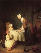 jean-Baptiste-Simeon Chardin Grace Before Dinner Sweden oil painting artist